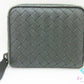 ボッテガ ヴェネタ BOTTEGA VENETA イントレチャート コインケース 小銭入れ 二つ折り財布 258468 グレー レザー ロゴ ミディアム コンパクト ウォレット  【中古】【送料無料】bs3942