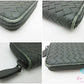 ボッテガ ヴェネタ BOTTEGA VENETA イントレチャート コインケース 小銭入れ 二つ折り財布 258468 グレー レザー ロゴ ミディアム コンパクト ウォレット  【中古】【送料無料】bs3942