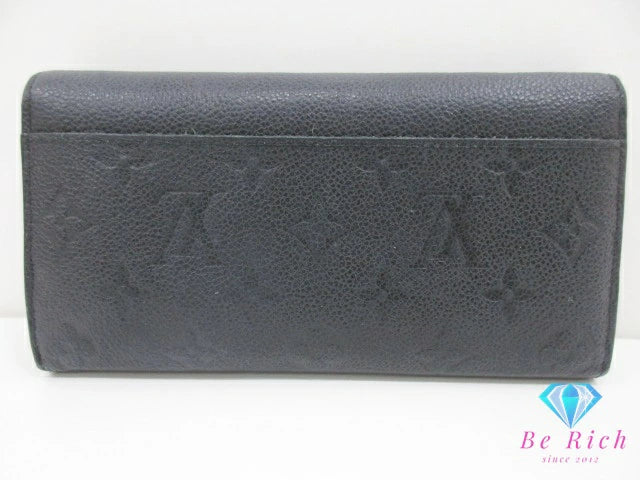 ルイ ヴィトン LOUIS VUITTON 長財布 モノグラム アンプラント ポルトフォイユ サラ トゥルトレール M61182 ノワール 黒 レザー ロゴ 二つ折り財布 ロング  【中古】【送料無料】 bs3944