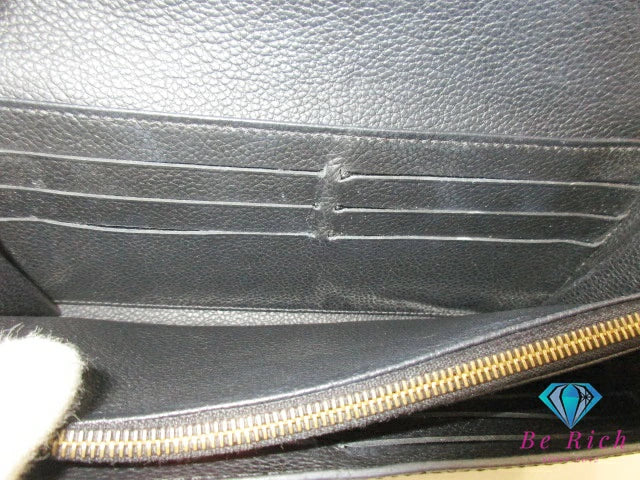 ルイ ヴィトン LOUIS VUITTON 長財布 モノグラム アンプラント ポルトフォイユ サラ トゥルトレール M61182 ノワール 黒 レザー ロゴ 二つ折り財布 ロング  【中古】【送料無料】 bs3944