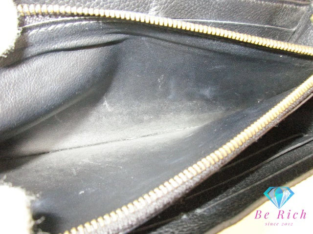 ルイ ヴィトン LOUIS VUITTON 長財布 モノグラム アンプラント ポルトフォイユ サラ トゥルトレール M61182 ノワール 黒 レザー ロゴ 二つ折り財布 ロング  【中古】【送料無料】 bs3944