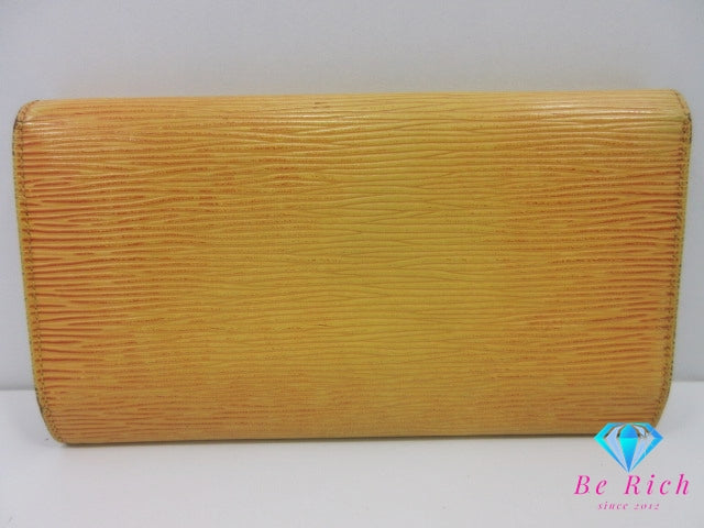 ルイ ヴィトン LOUIS VUITTON 三つ折り財布 長財布 M63389 エピ ポルト トレゾール インターナショナル タッシリ イエロー ジョーヌ 黄 レザー LV ロゴ 二つ折り ロング ウォレット 【中古】【送料無料】bs3945