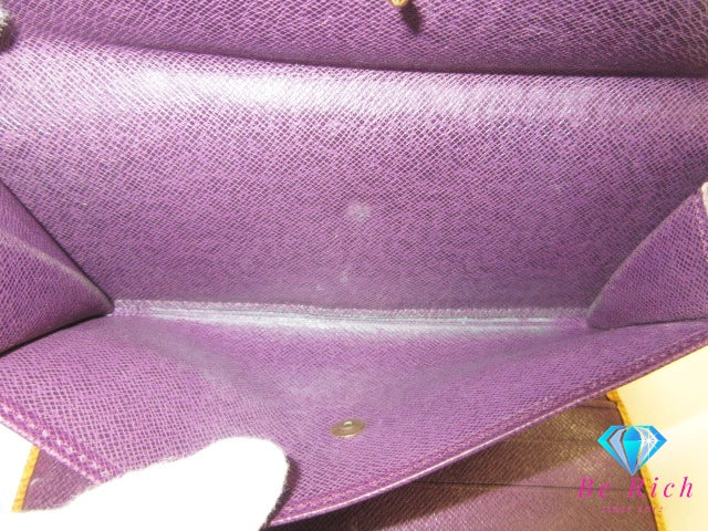 ルイ ヴィトン LOUIS VUITTON 三つ折り財布 長財布 M63389 エピ ポルト トレゾール インターナショナル タッシリ イエロー ジョーヌ 黄 レザー LV ロゴ 二つ折り ロング ウォレット 【中古】【送料無料】bs3945