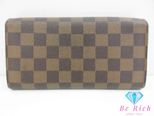 ルイ ヴィトン LOUIS VUITTON 長財布 ダミエ ポルト フォイユ サラ N61734 LV ロゴ 二つ折り財布 ロング ウォレット 【中古】【送料無料】 bs3946