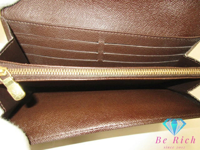 ルイ ヴィトン LOUIS VUITTON 長財布 ダミエ ポルト フォイユ サラ N61734 LV ロゴ 二つ折り財布 ロング ウォレット 【中古】【送料無料】 bs3946