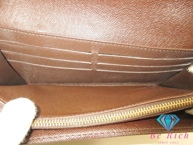 ルイ ヴィトン LOUIS VUITTON 長財布 ダミエ ポルト フォイユ サラ N61734 LV ロゴ 二つ折り財布 ロング ウォレット 【中古】【送料無料】 bs3946