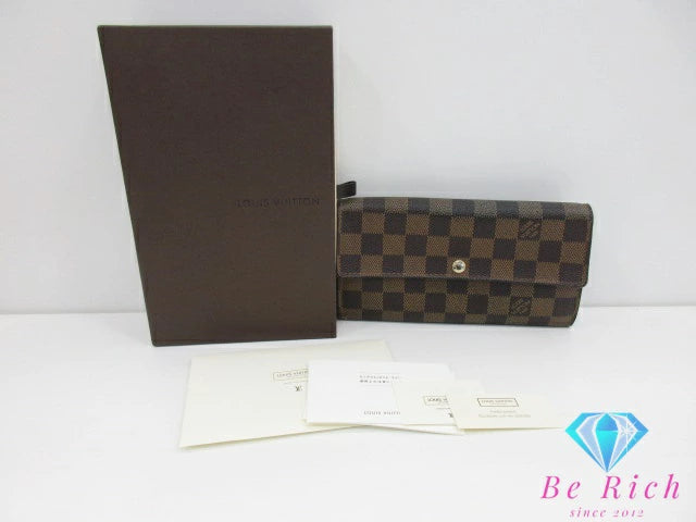 ルイ ヴィトン LOUIS VUITTON 長財布 ダミエ ポルト フォイユ サラ N61734 LV ロゴ 二つ折り財布 ロング ウォレット 【中古】【送料無料】 bs3946