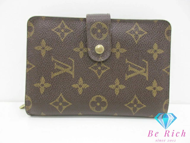 ルイ ヴィトン LOUIS VUITTON モノグラム ポルト パピエ ジップ M61207 LV ロゴ 二つ折り財布 中財布 ミディアム ウォレット 【中古】【送料無料】 bs3951