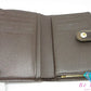 ルイ ヴィトン LOUIS VUITTON がま口 二つ折り財布 ダミエ ポルト フォイユ ヴィエノワ N61674 エベヌ ロゴ 茶 ブラウン ミディアム コンパクト ウォレット  【中古】【送料無料】 bs3953