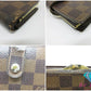 ルイ ヴィトン LOUIS VUITTON がま口 二つ折り財布 ダミエ ポルト フォイユ ヴィエノワ N61674 エベヌ ロゴ 茶 ブラウン ミディアム コンパクト ウォレット  【中古】【送料無料】 bs3953