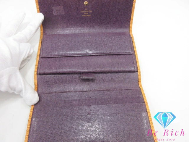 ルイ ヴィトン LOUIS VUITTON 三つ折り 長財布 M63389 エピ ポルト トレゾール インターナショナル タッシリ イエロー ジョーヌ 黄 レザー LV ロゴ 二つ折り ロング ウォレット 【中古】【送料無料】bs3956