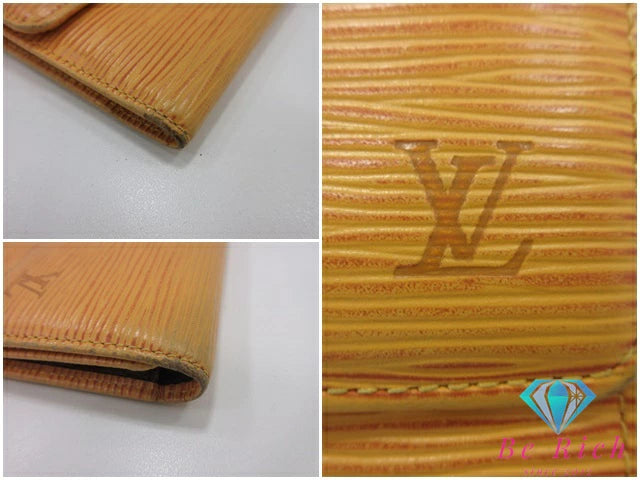 ルイ ヴィトン LOUIS VUITTON 三つ折り 長財布 M63389 エピ ポルト トレゾール インターナショナル タッシリ イエロー ジョーヌ 黄 レザー LV ロゴ 二つ折り ロング ウォレット 【中古】【送料無料】bs3956