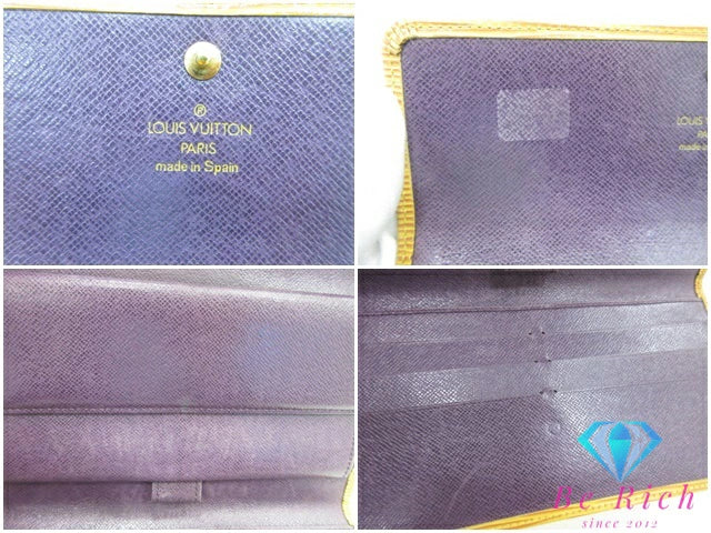 ルイ ヴィトン LOUIS VUITTON 三つ折り 長財布 M63389 エピ ポルト トレゾール インターナショナル タッシリ イエロー ジョーヌ 黄 レザー LV ロゴ 二つ折り ロング ウォレット 【中古】【送料無料】bs3956