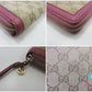 グッチ GUCCI ラウンド ファスナー 長財布 394005 ブリー GG カーキ ピンク パープル 紫 キャンバス レザー ロゴ 二つ折り財布 ロング ウォレット 【中古】【送料無料】bs3961