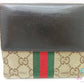 グッチ GUCCI Wホック 二つ折り財布 05474 ジャッキー GG ベージュ ブラウン 茶 キャンバス レザー ロゴ コンパクト ウォレット【中古】【送料無料】bs3962