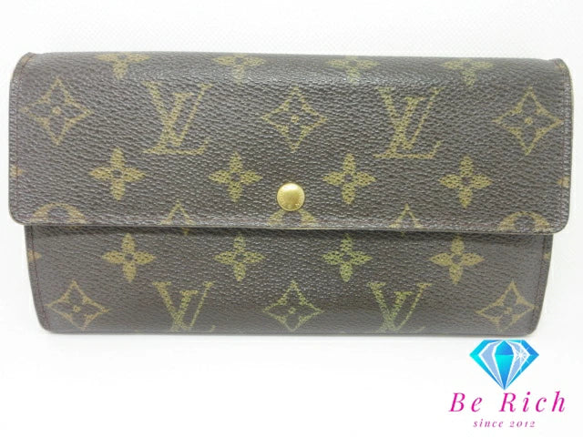 ルイ ヴィトン LOUIS VUITTON モノグラム ポシェット ポルト モネ クレディ M61726 LV ロゴ 旧サラ 長財布 二つ折り財布 ロング ウォレット 【中古】【送料無料】 bs3968
