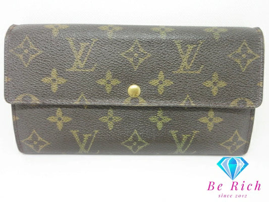 ルイ ヴィトン LOUIS VUITTON モノグラム ポシェット ポルト モネ クレディ M61726 LV ロゴ 旧サラ 長財布 二つ折り財布 ロング ウォレット 【中古】【送料無料】 bs3968