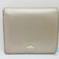 ケイトスペード kate spade 二つ折り 財布 WLRU5595 メタリック ベージュ レザー コンパクト ウォレット  【中古】【送料無料】 bs3970
