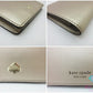 ケイトスペード kate spade 二つ折り 財布 WLRU5595 メタリック ベージュ レザー コンパクト ウォレット  【中古】【送料無料】 bs3970