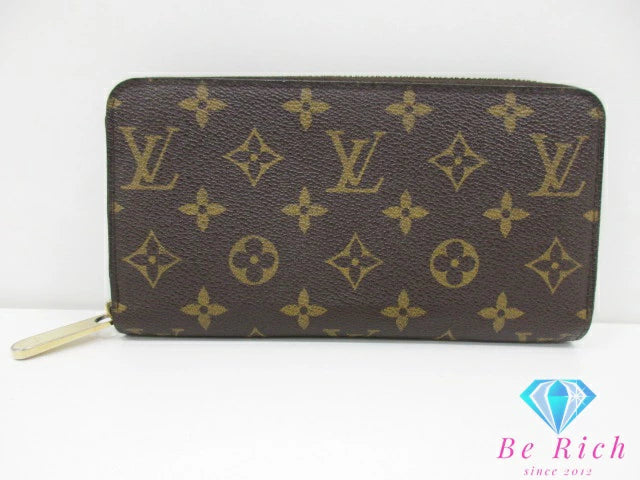 ルイ ヴィトン ジッピー ウォレット M60017 モノグラム 茶 ブラウン PVC レザー ラウンド ファスナー 長財布 LOUIS VUITTON 【中古】【送料無料】 bs3973