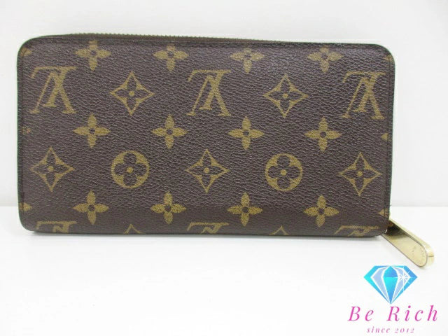 ルイ ヴィトン ジッピー ウォレット M60017 モノグラム 茶 ブラウン PVC レザー ラウンド ファスナー 長財布 LOUIS VUITTON 【中古】【送料無料】 bs3973