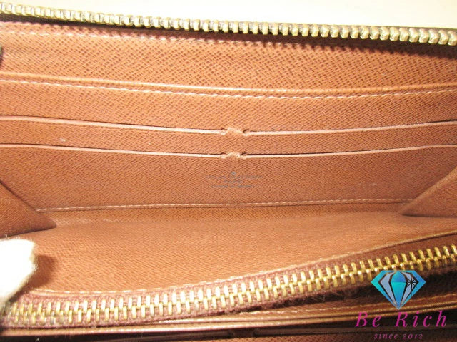 ルイ ヴィトン ジッピー ウォレット M60017 モノグラム 茶 ブラウン PVC レザー ラウンド ファスナー 長財布 LOUIS VUITTON 【中古】【送料無料】 bs3973