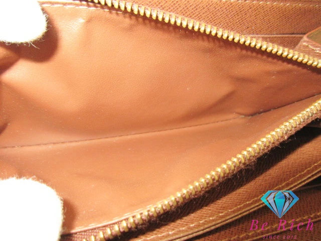 ルイ ヴィトン ジッピー ウォレット M60017 モノグラム 茶 ブラウン PVC レザー ラウンド ファスナー 長財布 LOUIS VUITTON 【中古】【送料無料】 bs3973