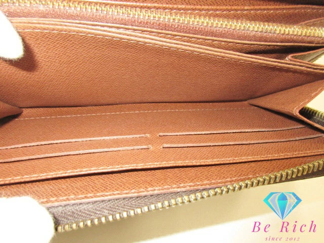 ルイ ヴィトン ジッピー ウォレット M60017 モノグラム 茶 ブラウン PVC レザー ラウンド ファスナー 長財布 LOUIS VUITTON 【中古】【送料無料】 bs3973