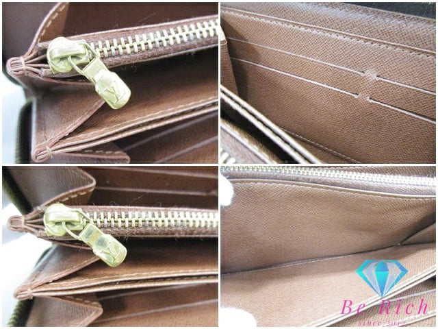 ルイ ヴィトン ジッピー ウォレット M60017 モノグラム 茶 ブラウン PVC レザー ラウンド ファスナー 長財布 LOUIS VUITTON 【中古】【送料無料】 bs3973