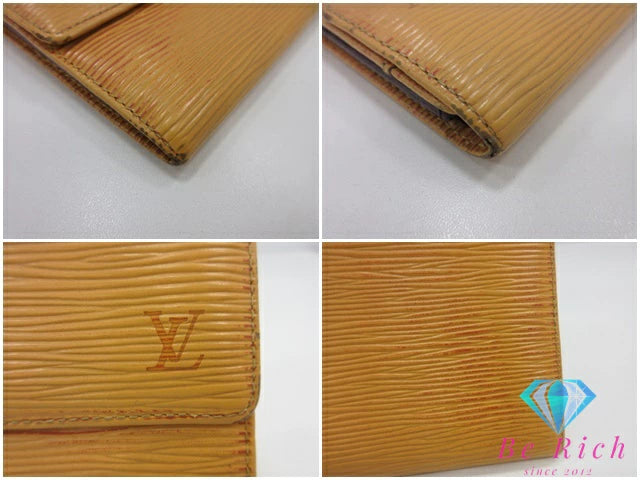 ルイ ヴィトン LOUIS VUITTON 長財布 エピ ポシェット ポルト モネ クレディ M63579 タッシリ イエロー ジョーヌ 黄 レザー LV ロゴ 二つ折り財布 ロング ウォレット 【中古】【送料無料】bs3976