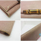 グッチ GUCCI 二つ折り 長財布 112520 バンブー ピンクベージュ レザー G ロゴ 二つ折り財布 ロング ウォレット 【中古】【送料無料】bs3981