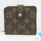 美品 ルイ ヴィトン LOUIS VUITTON 二つ折り財布 コンパクト ジップ M61667 モノグラム 茶 ブラウン PVC レザー LV ロゴ ウォレット ラウンドファスナー ほぼ 未使用品 【中古】【送料無料】bs4000