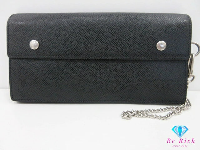 ルイ ヴィトン LOUIS VUITTON メンズ 長財布 タイガ ポルト フォイユ アコルディオン M30992 アルドワーズ ブラック 黒 レザー LV ロゴ 二つ折り財布 ロング ウォレット 【中古】【送料無料】 bs4012