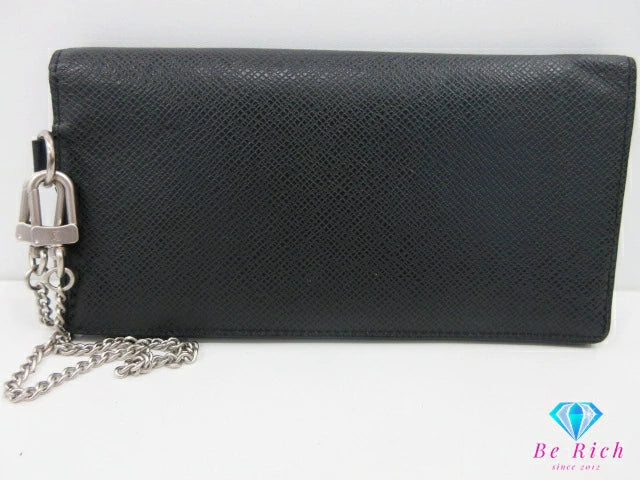 ルイ ヴィトン LOUIS VUITTON メンズ 長財布 タイガ ポルト フォイユ アコルディオン M30992 アルドワーズ ブラック 黒 レザー LV ロゴ 二つ折り財布 ロング ウォレット 【中古】【送料無料】 bs4012