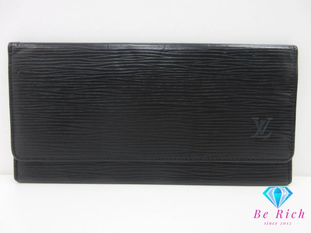 ルイ ヴィトン LOUIS VUITTON 長財布 長札入れ M63602 エピ ポルトエン ノワール 黒 ブラック LV ロゴ 二つ折り財布 ロング ウォレット 【中古】【送料無料】 bs4015