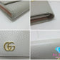 グッチ GUCCI ダブル G コンチネンタル ウォレット 二つ折り 長財布 423116 GG マーモント グレー ピンク レザー ロゴ【中古】【送料無料】 bs4040