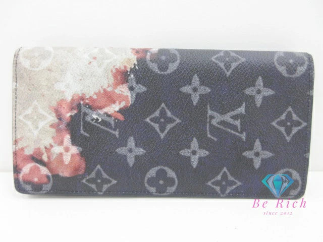 ルイ ヴィトン LOUIS VUITTON ポルト フォイユ ブラザ モノグラム ブリーチ M82826 メンズ 長財布 ブラック 黒 LV ロゴ 二つ折り財布 ロング ウォレット 【中古】【送料無料】 bs4043