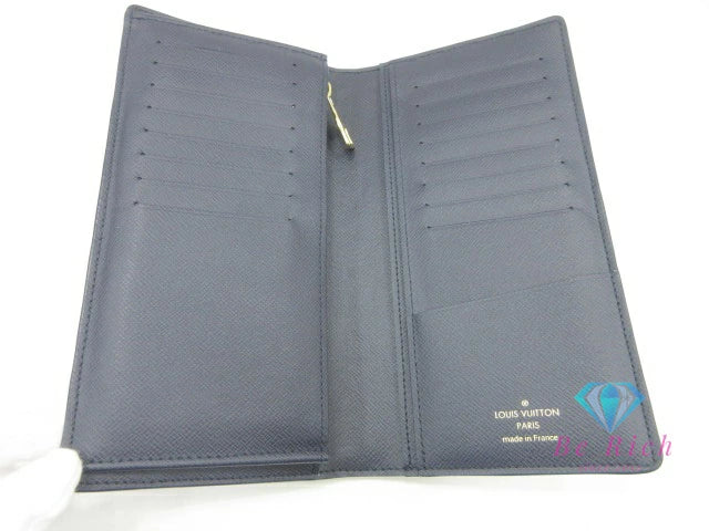 ルイ ヴィトン LOUIS VUITTON ポルト フォイユ ブラザ モノグラム ブリーチ M82826 メンズ 長財布 ブラック 黒 LV ロゴ 二つ折り財布 ロング ウォレット 【中古】【送料無料】 bs4043