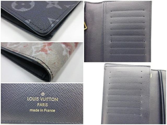 ルイ ヴィトン LOUIS VUITTON ポルト フォイユ ブラザ モノグラム ブリーチ M82826 メンズ 長財布 ブラック 黒 LV ロゴ 二つ折り財布 ロング ウォレット 【中古】【送料無料】 bs4043