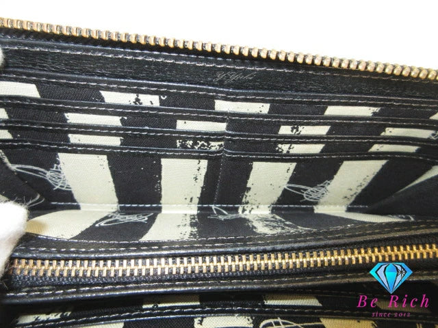 ヴィヴィアン ウエストウッド Vivienne Westwood エグゼクティブ ラウンドファスナー 長財布 3118C9A1  黒 ブラック レザー ORB オーブ ロゴ 二つ折り財布 ロング ウォレット EXECUTIVE  【中古】【送料無料】bs4045