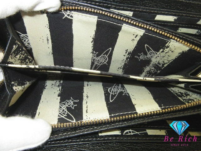 ヴィヴィアン ウエストウッド Vivienne Westwood エグゼクティブ ラウンドファスナー 長財布 3118C9A1  黒 ブラック レザー ORB オーブ ロゴ 二つ折り財布 ロング ウォレット EXECUTIVE  【中古】【送料無料】bs4045