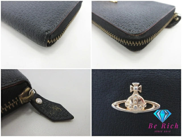 ヴィヴィアン ウエストウッド Vivienne Westwood エグゼクティブ ラウンドファスナー 長財布 3118C9A1  黒 ブラック レザー ORB オーブ ロゴ 二つ折り財布 ロング ウォレット EXECUTIVE  【中古】【送料無料】bs4045