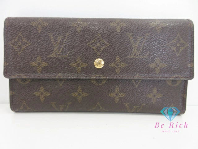 ルイ ヴィトン LOUIS VUITTON 三つ折り 長財布 モノグラム ポルト フォイユ インターナショナル M61217 LV ロゴ 二つ折り財布 ロング ウォレット 【中古】【送料無料】bs4054