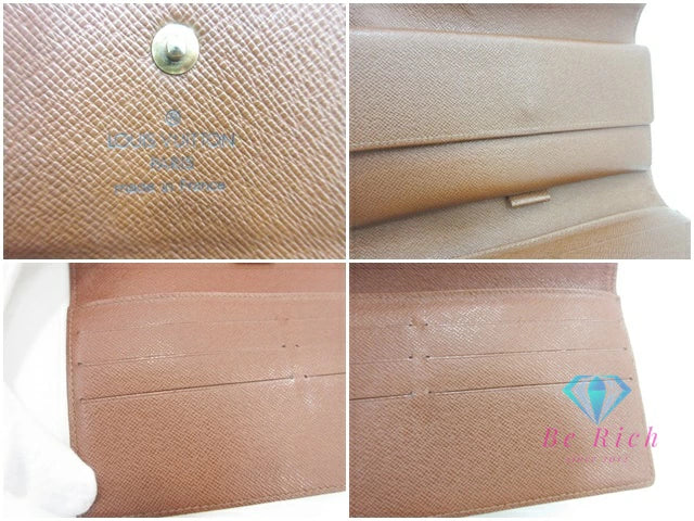 ルイ ヴィトン LOUIS VUITTON 三つ折り 長財布 モノグラム ポルト フォイユ インターナショナル M61217 LV ロゴ 二つ折り財布 ロング ウォレット 【中古】【送料無料】bs4054
