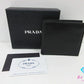 美品 プラダ PRADA メンズ 二つ折り財布 2M0738 サフィアーノ レザー 黒 ブラック ロゴ コンパクト ウォレット 【中古】【送料無料】 bs4057