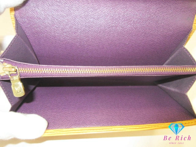 ルイ ヴィトン LOUIS VUITTON 長財布 エピ ポシェット ポルト モネ クレディ M63579 タッシリ イエロー ジョーヌ 黄 レザー LV ロゴ 二つ折り財布 ロング ウォレット 【中古】【送料無料】bs4062