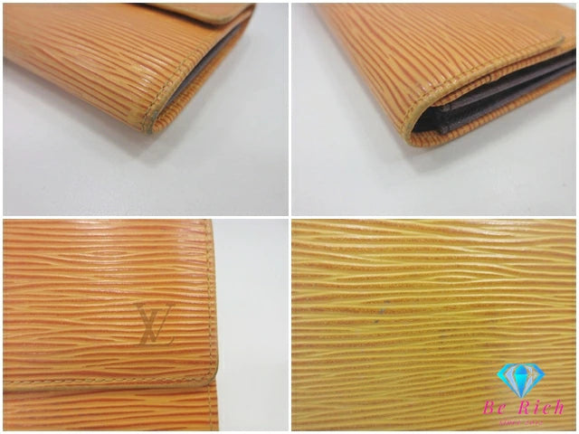 ルイ ヴィトン LOUIS VUITTON 長財布 エピ ポシェット ポルト モネ クレディ M63579 タッシリ イエロー ジョーヌ 黄 レザー LV ロゴ 二つ折り財布 ロング ウォレット 【中古】【送料無料】bs4062