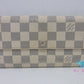 ルイ ヴィトン LOUIS VUITTON N61735 ダミエ アズール ポルト フォイユ サラ 白 LV ロゴ 二つ折り財布 長財布 ロング ウォレット 【中古】【送料無料】bs4070