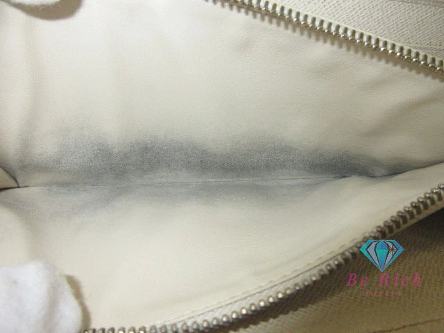 ルイ ヴィトン LOUIS VUITTON N61735 ダミエ アズール ポルト フォイユ サラ 白 LV ロゴ 二つ折り財布 長財布 ロング ウォレット 【中古】【送料無料】bs4070