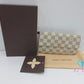 ルイ ヴィトン LOUIS VUITTON N61735 ダミエ アズール ポルト フォイユ サラ 白 LV ロゴ 二つ折り財布 長財布 ロング ウォレット 【中古】【送料無料】bs4070